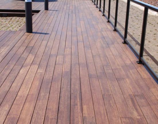 Strand woven bamboo decking